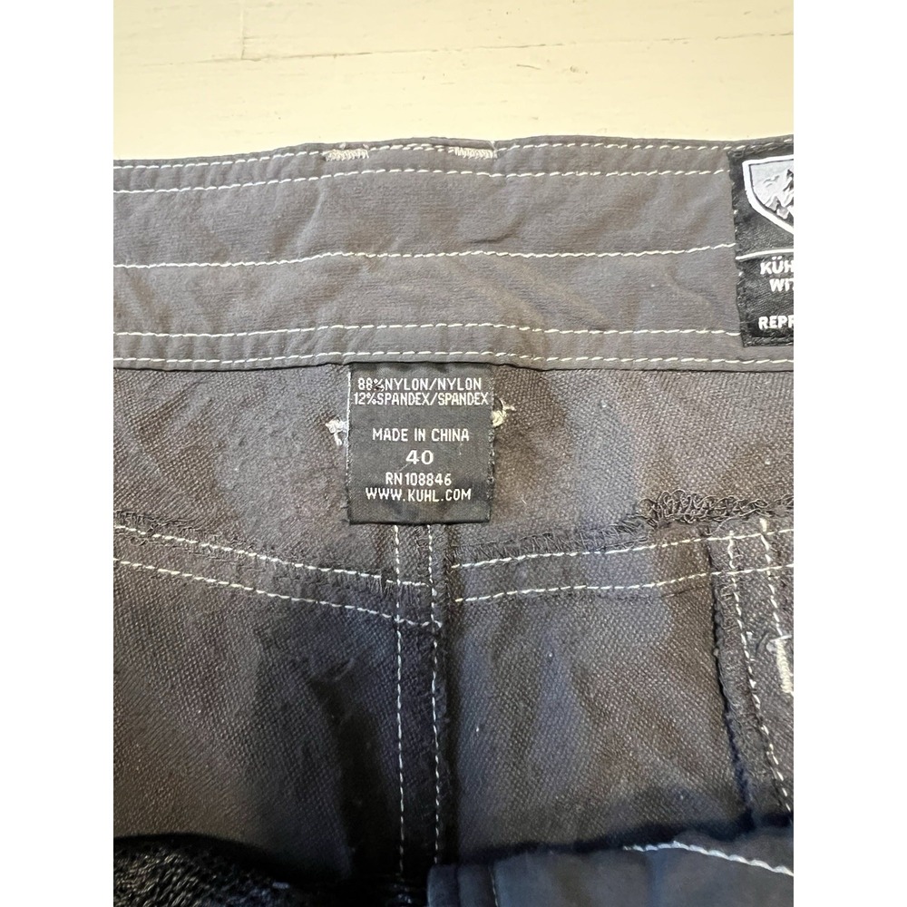 Kuhl Renegade Cargo Shorts Mens 40 Charcoal Gray Nylon Stretch Hiking Technical - Picture 5 of 5